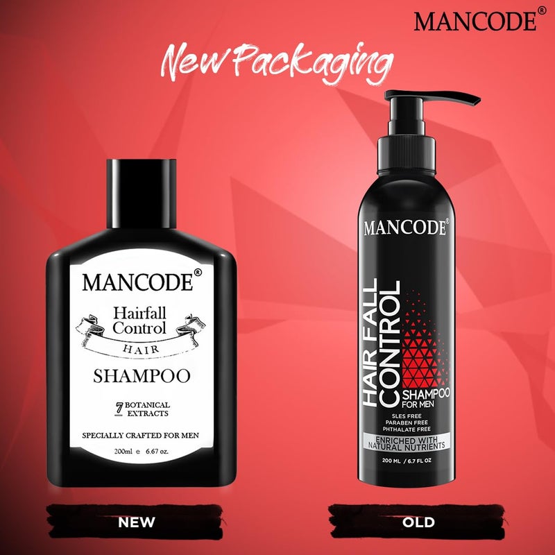 MAN CODE Mancode Anti Hair Fall Shampoo Enriched With Neem Amla Shikaki Aloe Vera Vitamin E Shampoo For Men 200Ml - Image 2