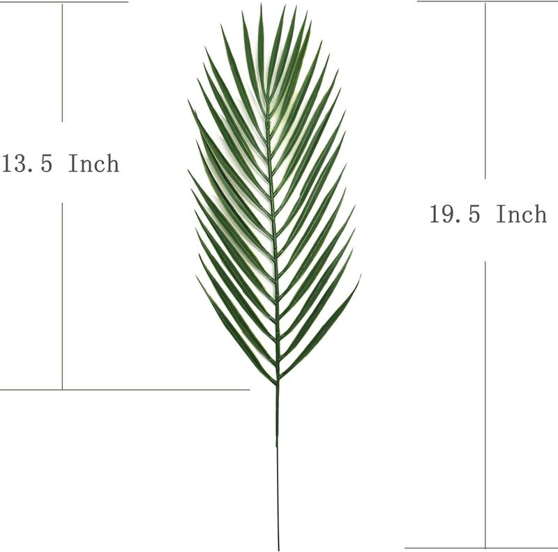 LOVENIMEN Artificial Palm Leaves Stems Greenery Tropical Palm Leaves 12 Pcs, Faux Monstera Plants for Palm Sunday Flower Arrangement Home Kitchen Table Decor, Wedding Birthday Party Indoor Outdoor Decoration - Image 5