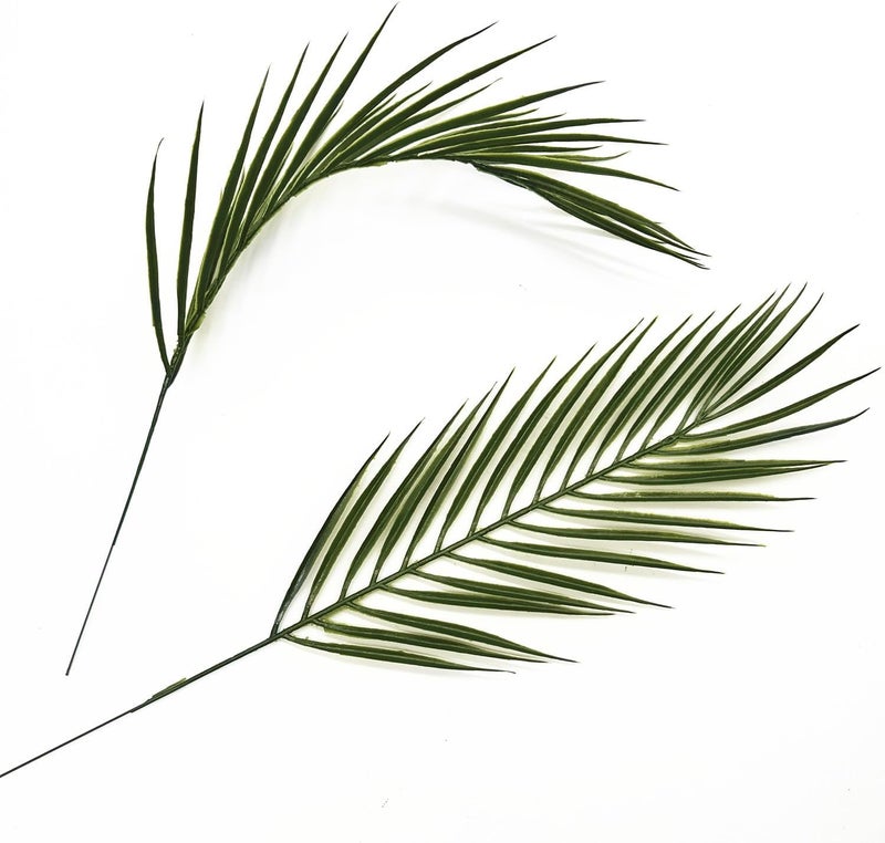 LOVENIMEN Artificial Palm Leaves Stems Greenery Tropical Palm Leaves 12 Pcs, Faux Monstera Plants for Palm Sunday Flower Arrangement Home Kitchen Table Decor, Wedding Birthday Party Indoor Outdoor Decoration - Image 3