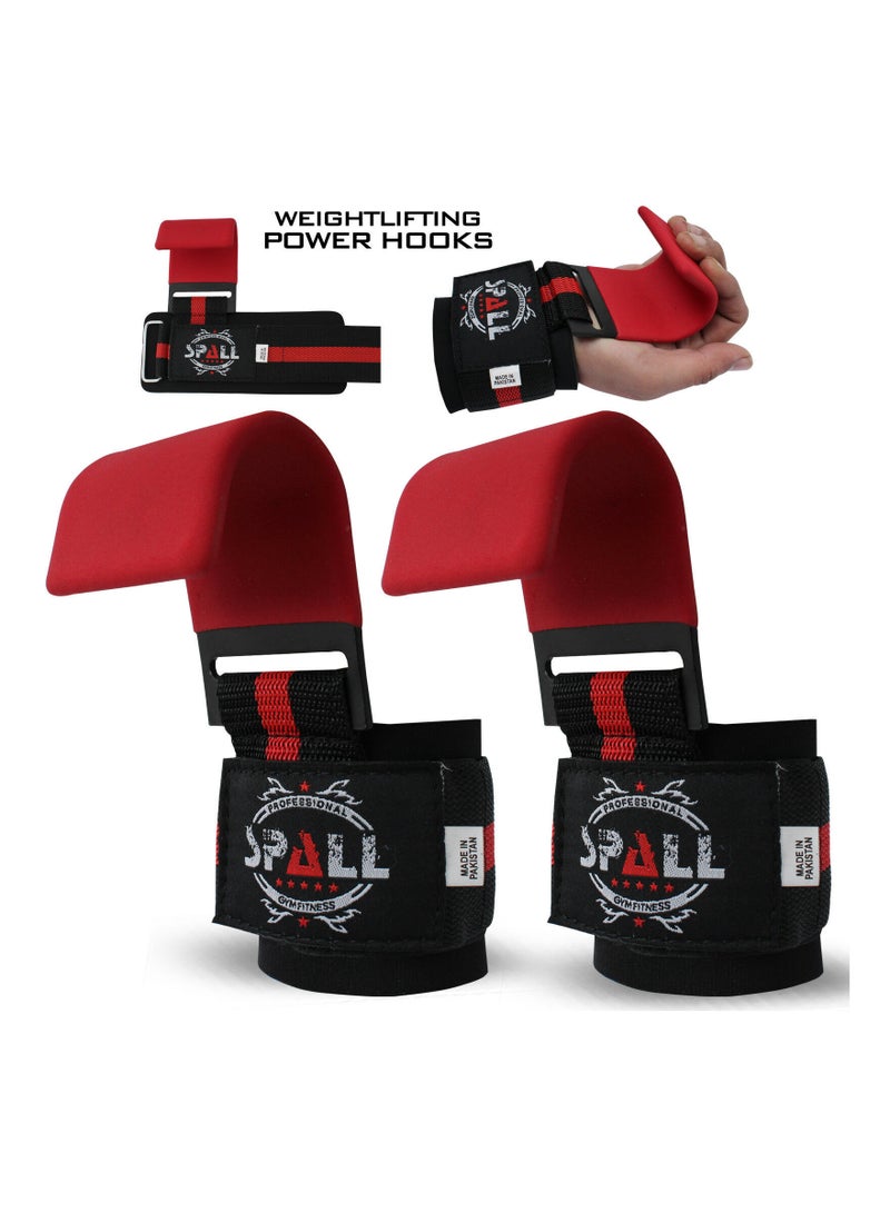 Spall Ultimate Wrist Support Straps Weight Lifting Hooks For Hanging For Pull Ups Wrist Straps With Hooks For Gym Steel Plate - Image 1