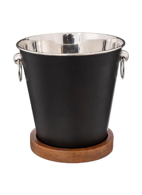Trendy and Designer Ice Bucket Black and Brown 21 x 22 cm 194904