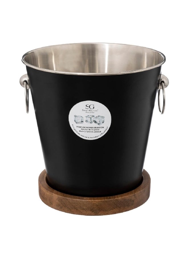 Secret de Gourmet - Trendy and Designer Ice Bucket Black and Brown 21 x 22 cm 194904 - Image 1