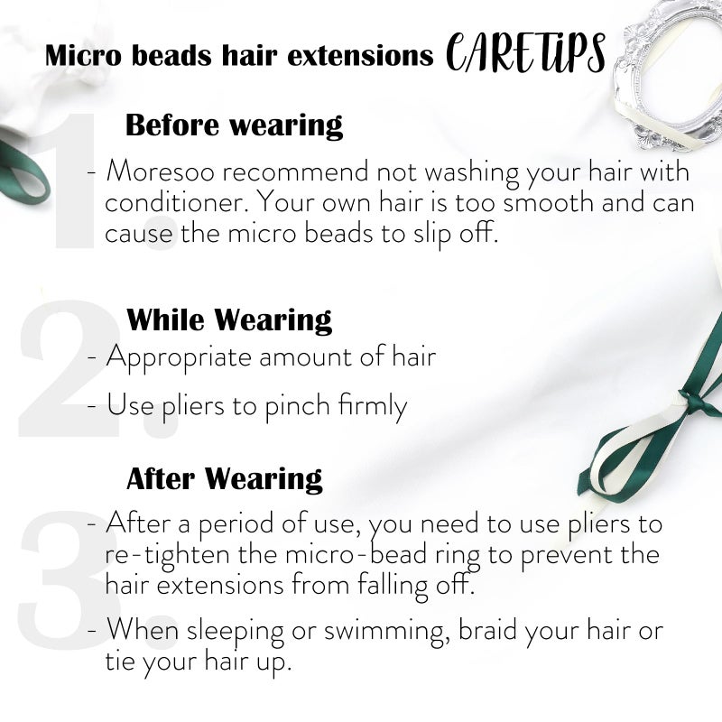 Moresoo Microlink Hair Extensions Human Hair Ash Blonde Highlight Bleach Blonde Hair Extensions Human Hair Micro Ring Extensions for Any Style 50G/50S 14In - Image 4