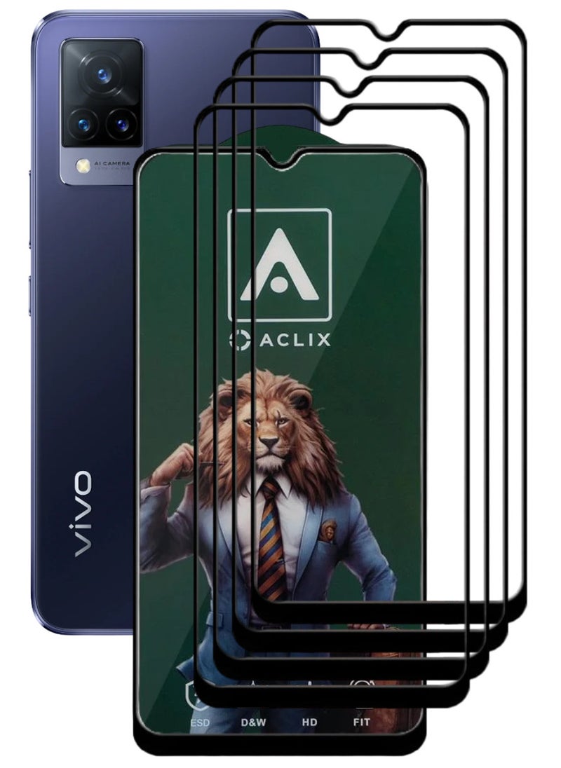 ACLIX 4 Pieces Antistatic ESD Dustproof Premium Quality High Definition Tempered Glass Screen Protector Designed For vivo V21 - Image 1