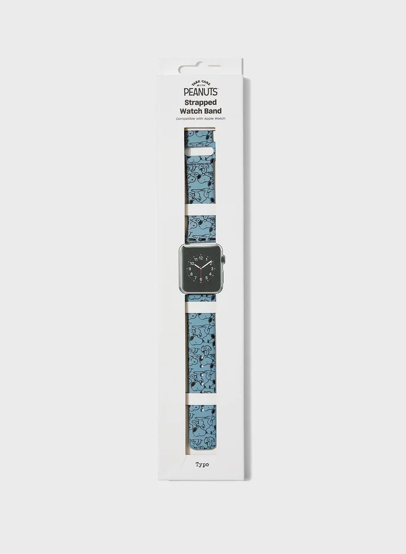 Typo Snoopy Black Strapped Watch Strap