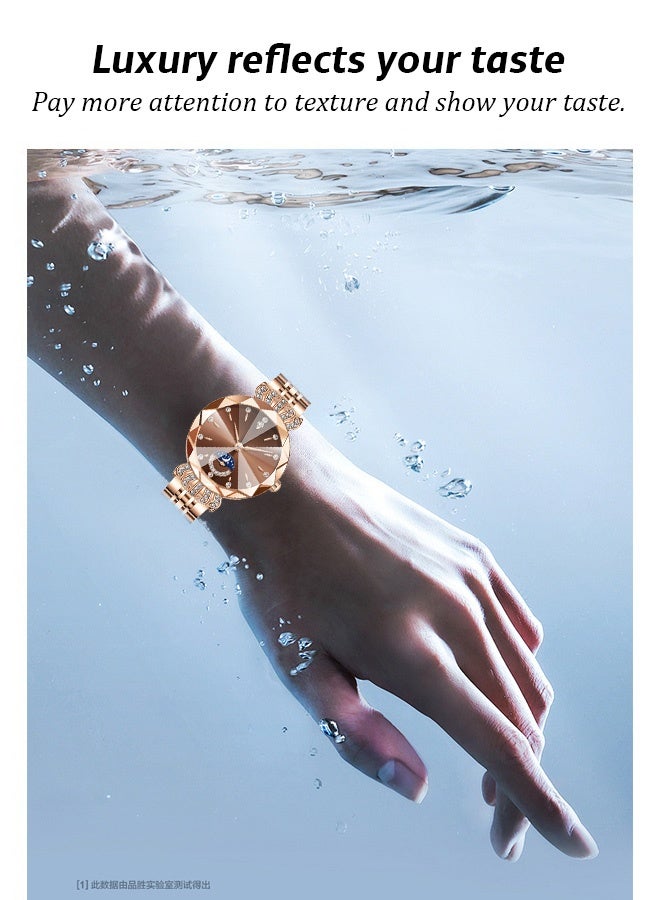 Labaoli Women's classic style wristwatch, women's stainless steel round dial mechanical watch, fashionable women's watch - Image 3