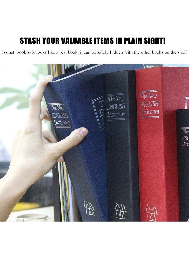 Locked Safe Box Looks Like Real English Dictionary Book Strong Steel Plate Cardboard Cover Concealed on Bookshelf for Hiding Cash Jewelry Watches Credit Card - Image 4