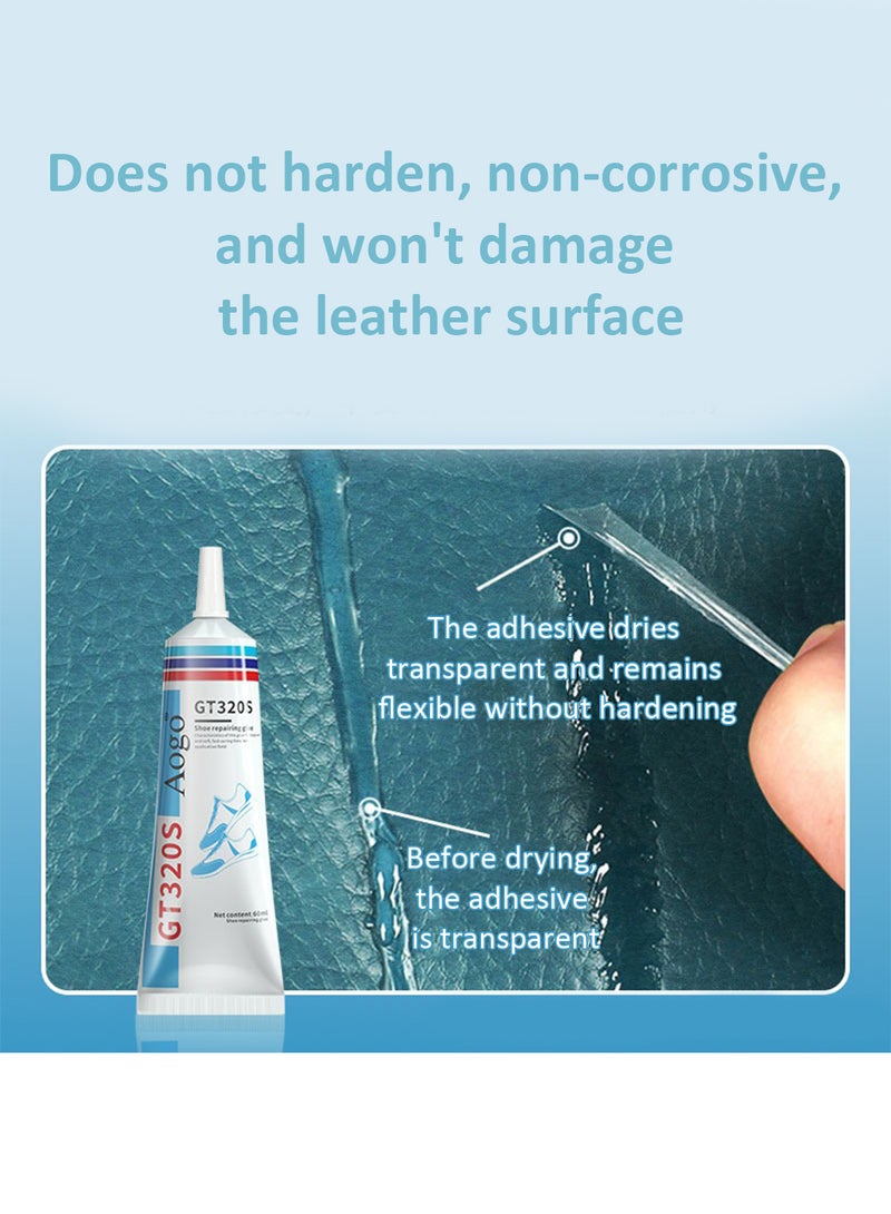 AOGO Shoe Repairing Glue, Clear Waterproof Shoe Repair Glue with Precision Tip for Sport Shoes, Boots, Leather 60ml  - Image 2