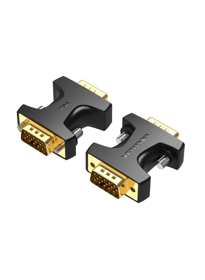 VENTION VGA Male to Male Adapter Black Model # DDEB0 - Image 1