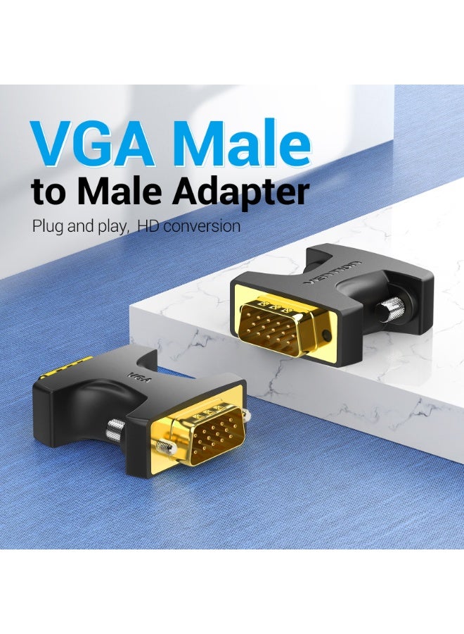 VENTION VGA Male to Male Adapter Black Model # DDEB0 - Image 2