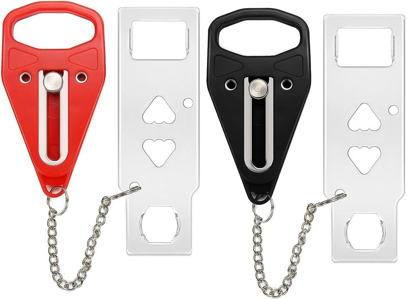 Rerishom Portable Door Lock 2Pack Extra Lock for Additional Privacy and Safety in Home,Hotel and Apartment,Prevent Unauthorized Entry,Protect Family Security in Traveling,Home,Bedroom,Hotel,Apartment,AirBNB - Image 1