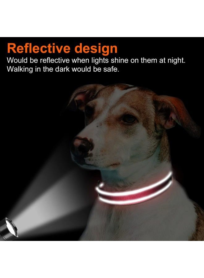 Joytale Reflective Dog Collar,Soft Neoprene Padded Breathable Nylon Pet Collar Adjustable for Large Dogs,Red,L  - Image 5
