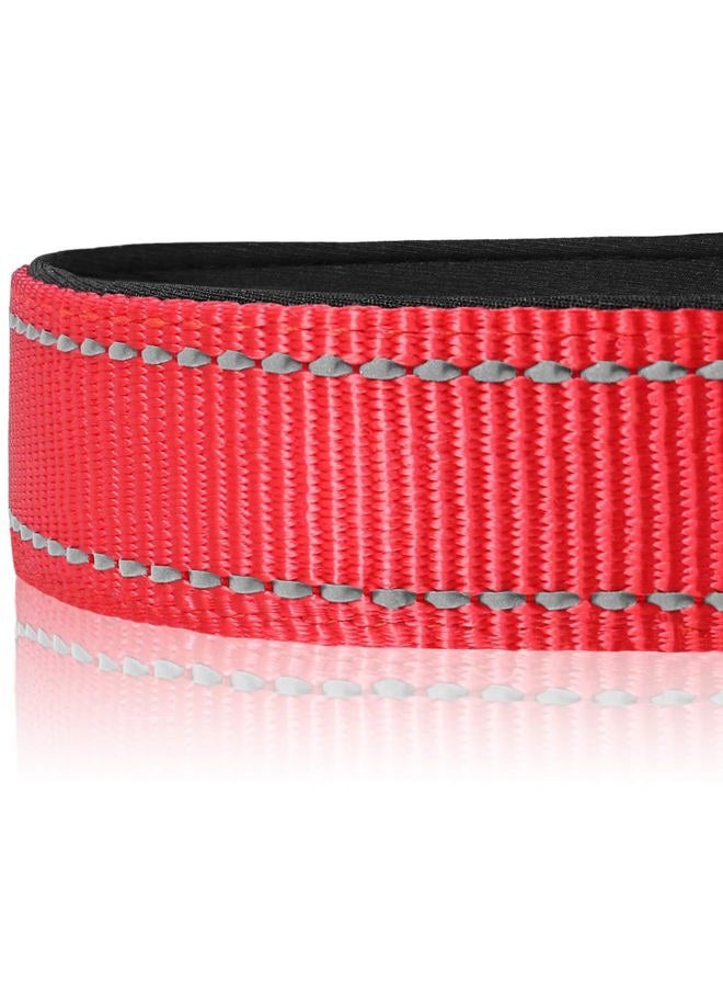 Joytale Reflective Dog Collar,Soft Neoprene Padded Breathable Nylon Pet Collar Adjustable for Large Dogs,Red,L  - Image 4