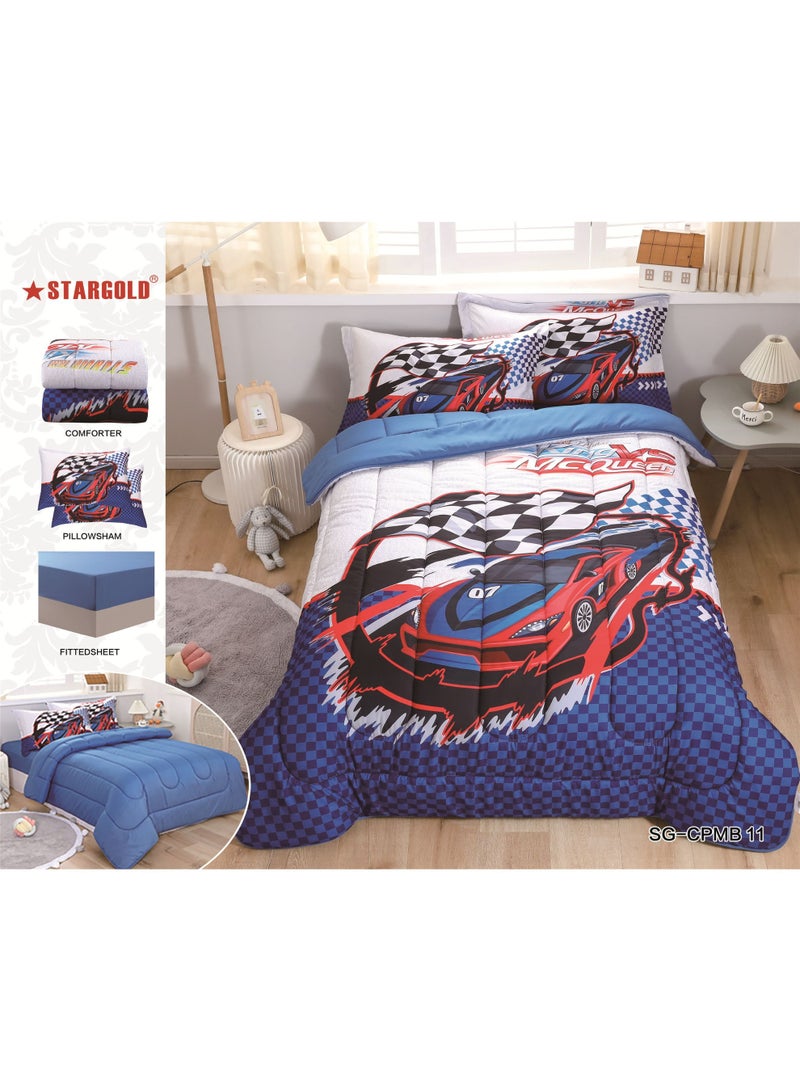 Stargold Extra Soft Best Comforter King Size Microfiber Printed 4 Pieces Set - Image 3