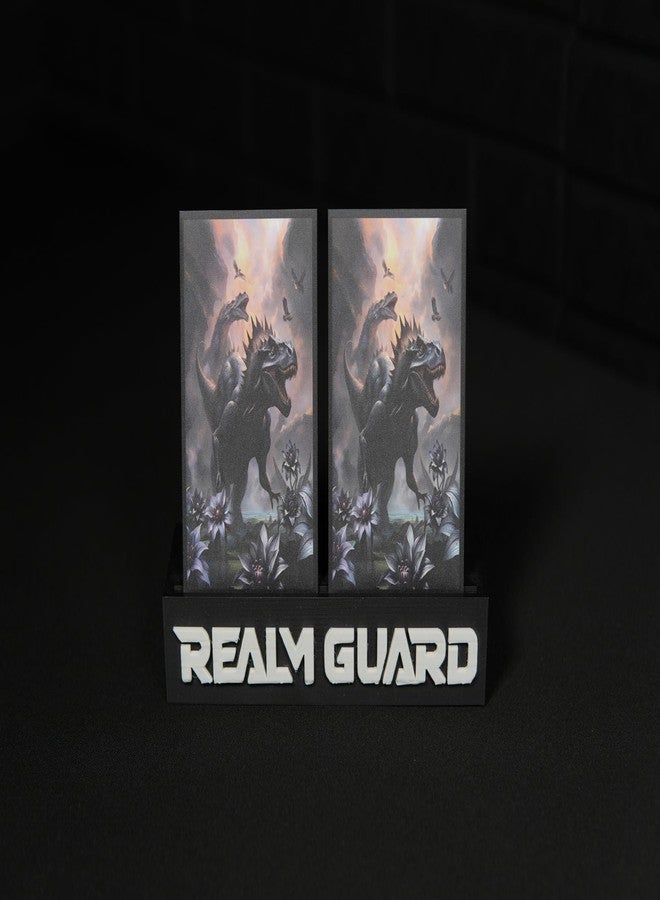Realm Guard 100ct Textured TCG/MTG Card Art Sleeves (Black Lotus Dinosaur) - Image 3