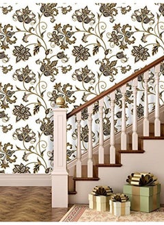Paper Plane Design 'Floral Theme' Wallpaper Roll (Pvc Vinyl 20 Square Feet 16 X 90 Inch X 2 Roll) 