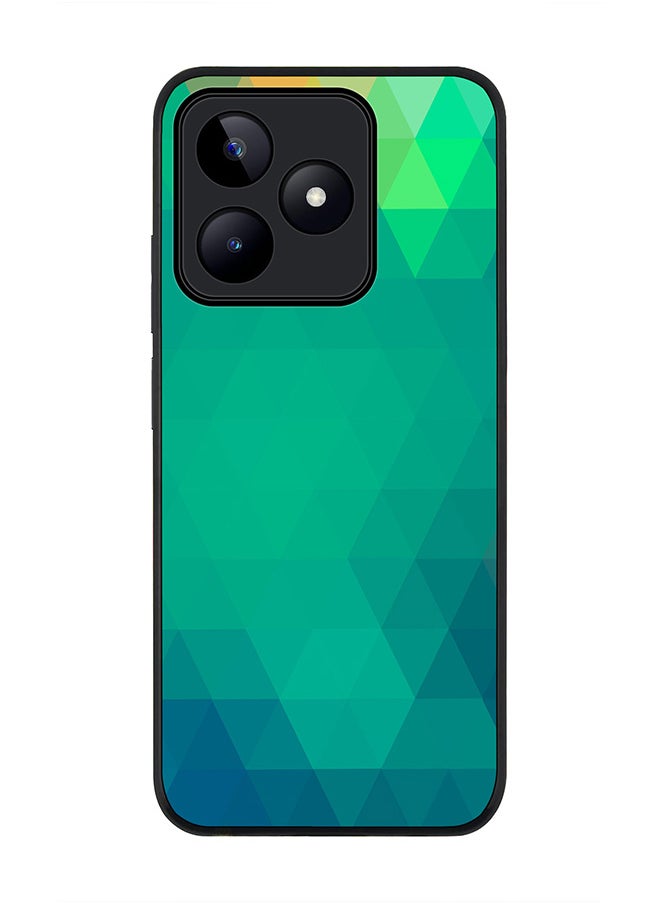 Stylizedd Rugged Black edge case for Realme C51 / Realme Note 50 4G, Slim fit Case Flexible Anti Drop TPU Gel Thin Cover - Emerald Prism  - Image 1