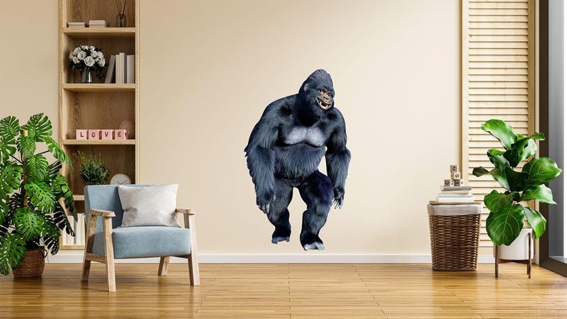 Merical Gorilla Size 69 X 43Cms Wall Stickers for Home Hall Bedroom Kitchen and Living Room - Image 1