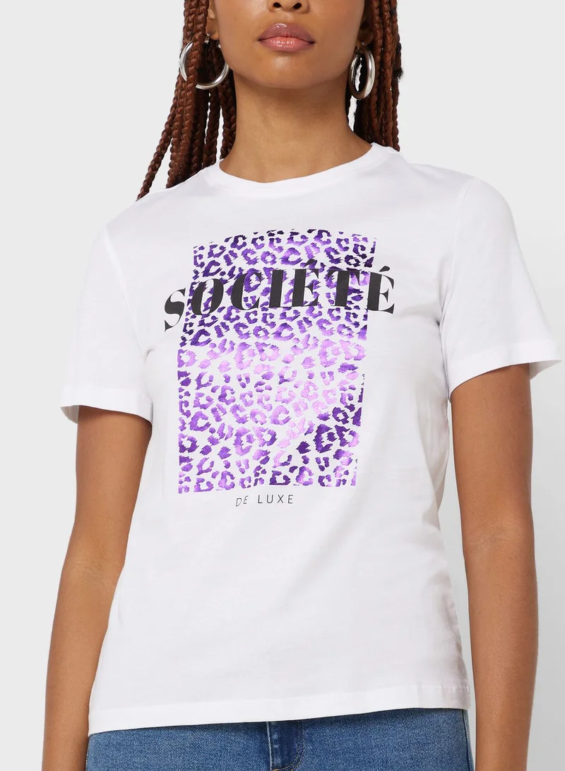 ONLY Graphic Crew Neck T-Shirt