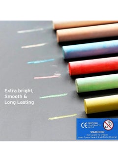 DOMS 10-Piece Dustless Chalk Multicolour  - Image 3