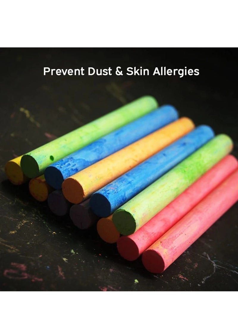 DOMS 10-Piece Dustless Chalk Multicolour  - Image 4