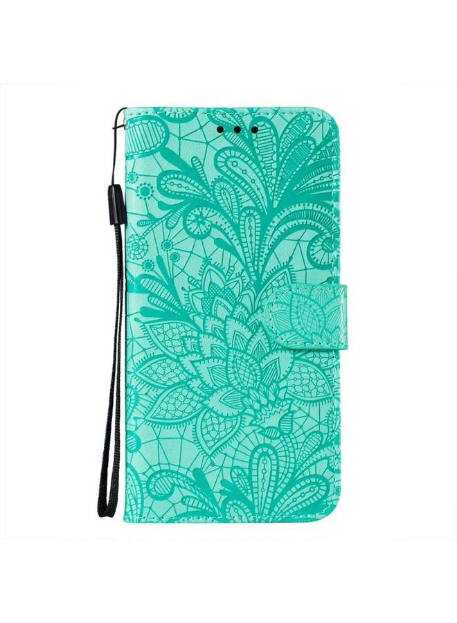 S-TOP Case For Honor 50 Pro Lace Flower Embossing Flip Leather Phone Case - Image 2