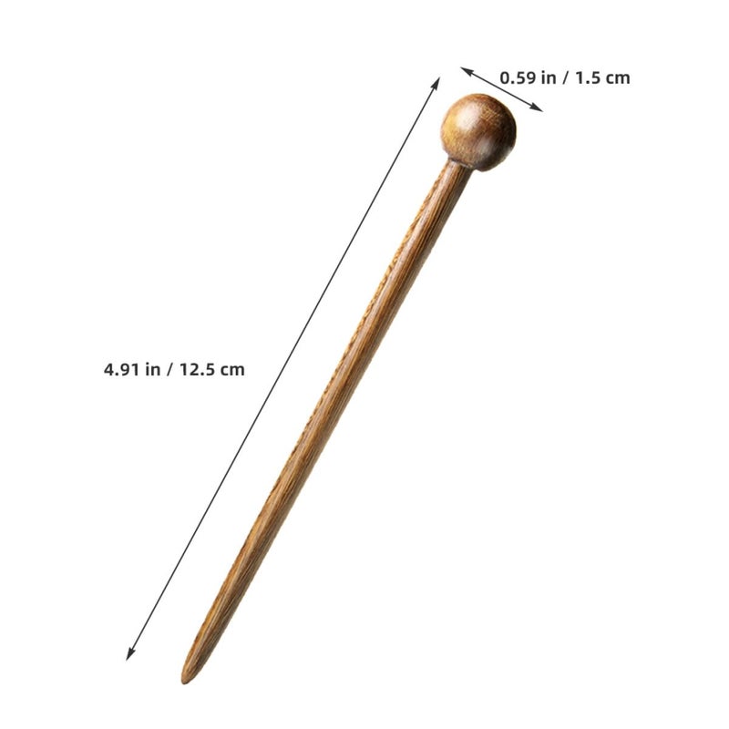 Wood Hair Sticks for Women Green Sandalwood Hair Chopsticks Traditional Chinese Hairpin for Bun Styling - Image 2