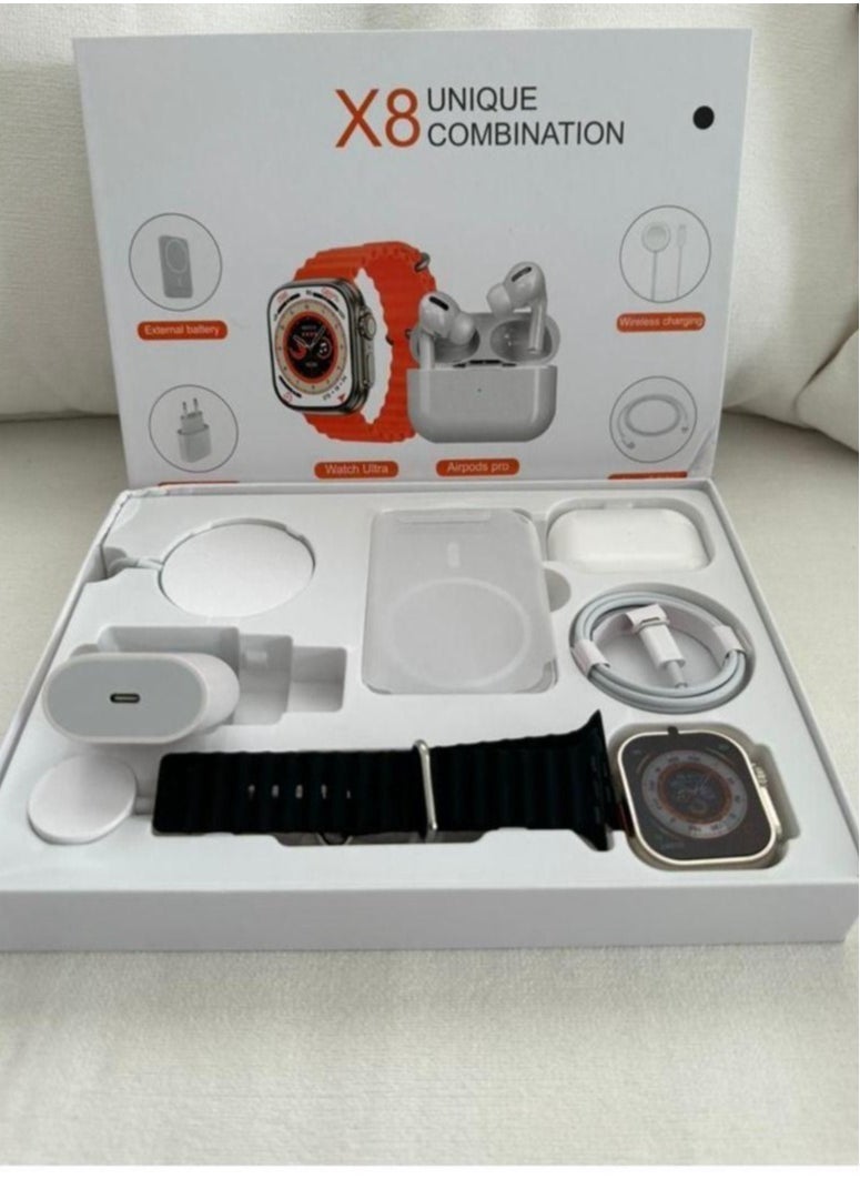 JAJEEK "2024 X8 8-in-1 Mobile Phone Accessories and Smartwatch Set – Comprehensive Bundle for Ultimate Convenience & Style" - Image 5