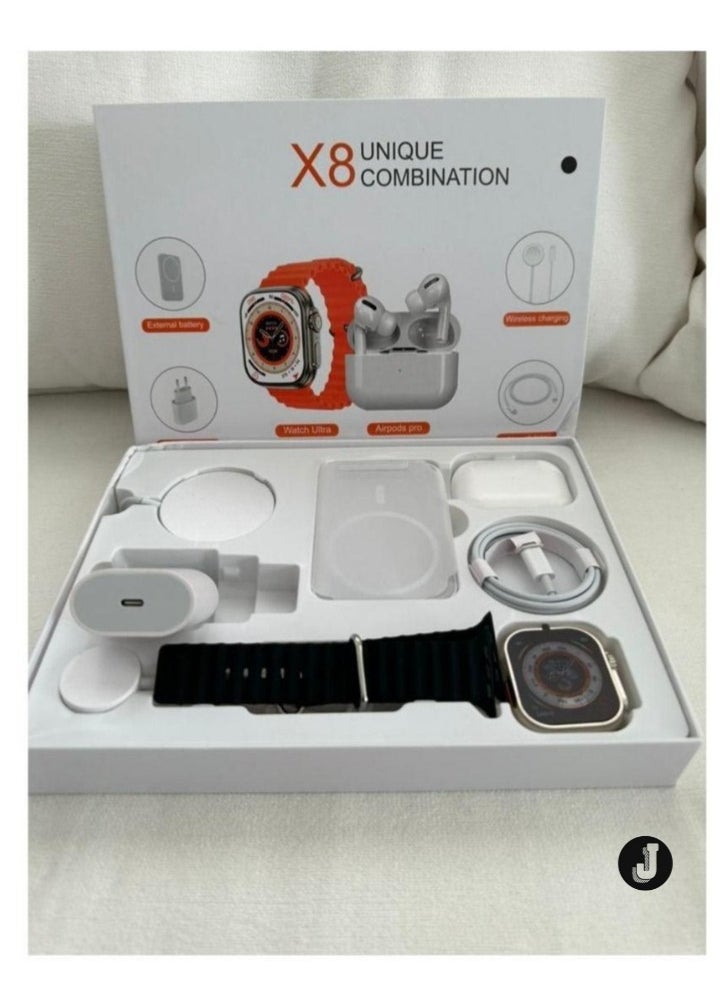 JAJEEK "2024 X8 8-in-1 Mobile Phone Accessories and Smartwatch Set – Comprehensive Bundle for Ultimate Convenience & Style" - Image 3