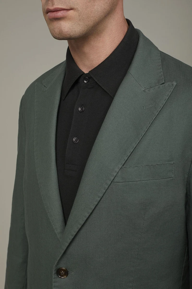 Doppelganger  Men's single-breasted unlined linen and - LT Green for Men | Best Price UAE