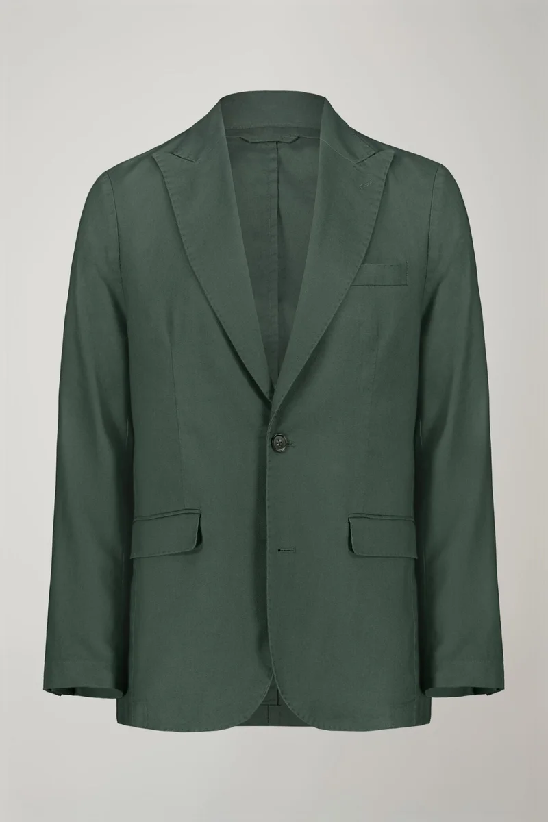Doppelganger  Men's single-breasted unlined linen and - LT Green for Men | Best Price UAE