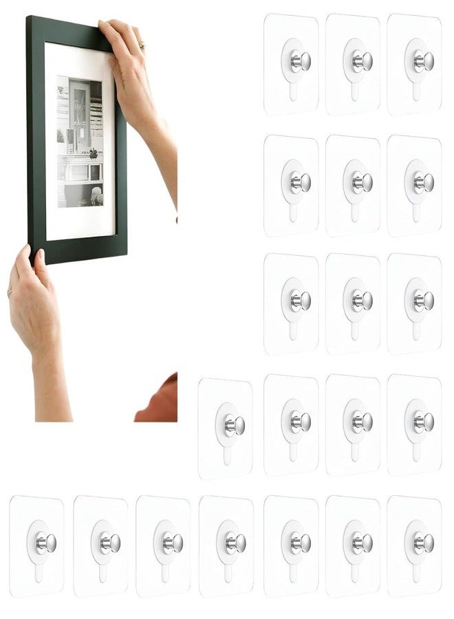 MENIFLIX self Adhesive wall Hooks for Hanging - 20 Pcs Adhesive wall Hook | Hooks for wall Heavy | Hooks for Hanging of Kitchen Accessories Items for Home | wall Hanging Hooks for Frames, Keys - Image 1