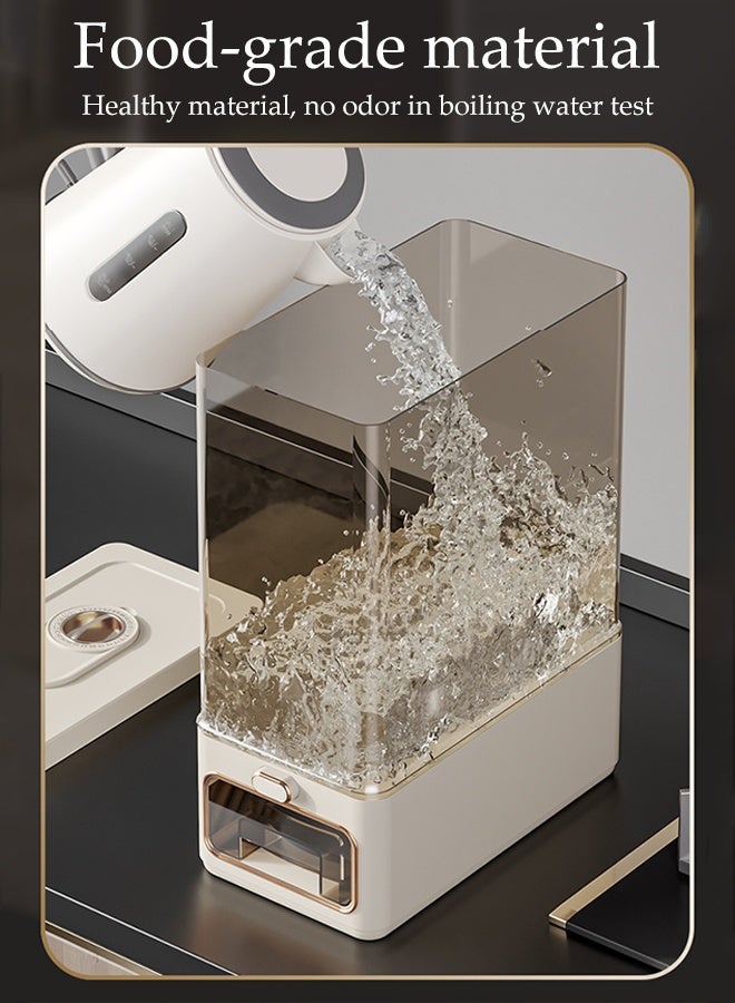 DUNISO Rice Dispenser, 10KG Rice Containers Storage, Sealed Moisture Proof Rice Bucket, Large Grain Flour, Soybean Container Storage for Kitchen, Pantry, Household - Image 4