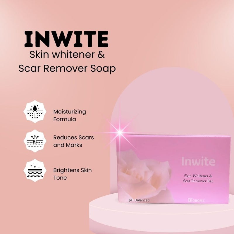 ZEE Inwite Kojic Acid Glutathione Whitening Soap For Pigmentation Dark Spots Tan Removal Brightens Underarms Soap for Women Men Remove Dark Spots Hyperpigmentation For Glowing Skin Pack of 3 75 gm - Image 2