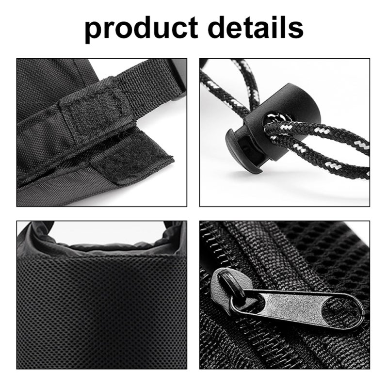ISE MOUNT Mesh Drawstring Storage Pouch: Large Capacity, Anti-crash Thickened Mesh Fabric, Side Zipper Access - Storage Bag for Camping, Travel And Daily Use - Image 4