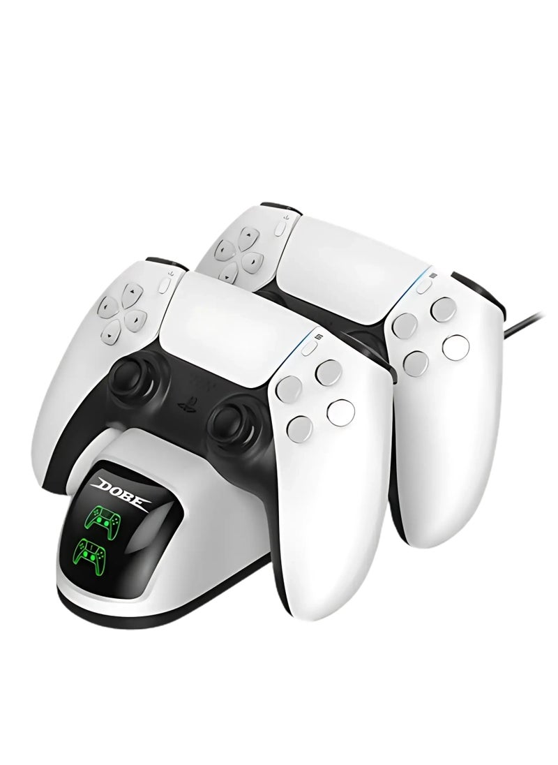 DOBE Dobe Dual DualSense Charging Station with 220V for PS5 Controllers - White  - Image 1