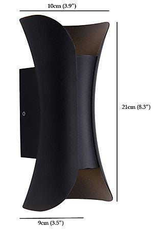 Full Reyon - Full Rayon Bonima Aluminum Case, 12 Watt Daylight Decorative LED Sconce, Garden, Terrace, Villa Exterior Wall Luminaire - Image 1
