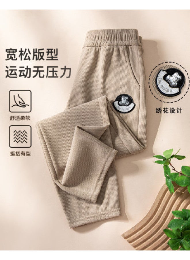 Jeanswest Simple And Comfortable Versatile Kids' Pants - Embroidered Loose-fit Casual Trousers For Boys & Girls (spring/autumn) - Image 1