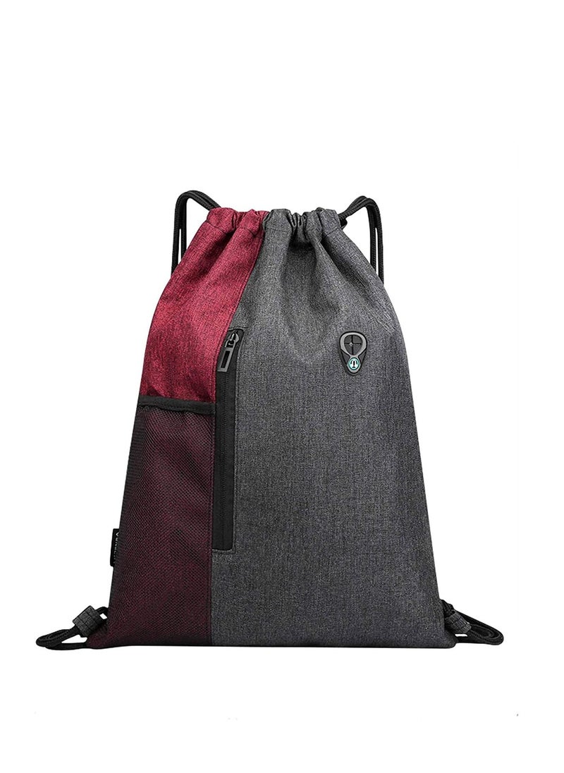 Excefore Drawstring Sackpack Bag, Gymsack Bag with Pocket Gym Sports Bag Outdoor Exercise Running Swimming Backpack Unisex  - Image 1
