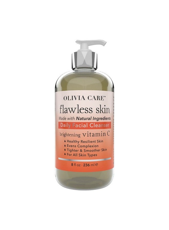أوليفيا كير منظف الوجه اليومي المُشرق بفيتامين سي من أوليفيا كير - طبيعي بالكامل، يُرطب ويُنظف ويُفتح البقع العمرية، ويُشد البشرة ويُهدئها - مُضادات الأكسدة - لجميع أنواع البشرة - 8 أونصة سائلة - Image 1