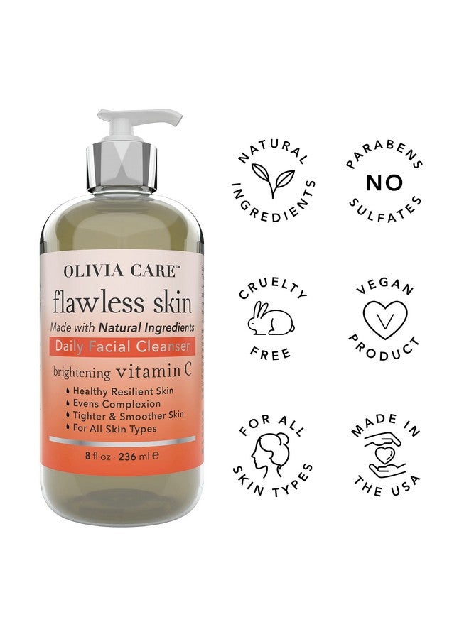 أوليفيا كير منظف الوجه اليومي المُشرق بفيتامين سي من أوليفيا كير - طبيعي بالكامل، يُرطب ويُنظف ويُفتح البقع العمرية، ويُشد البشرة ويُهدئها - مُضادات الأكسدة - لجميع أنواع البشرة - 8 أونصة سائلة - Image 3