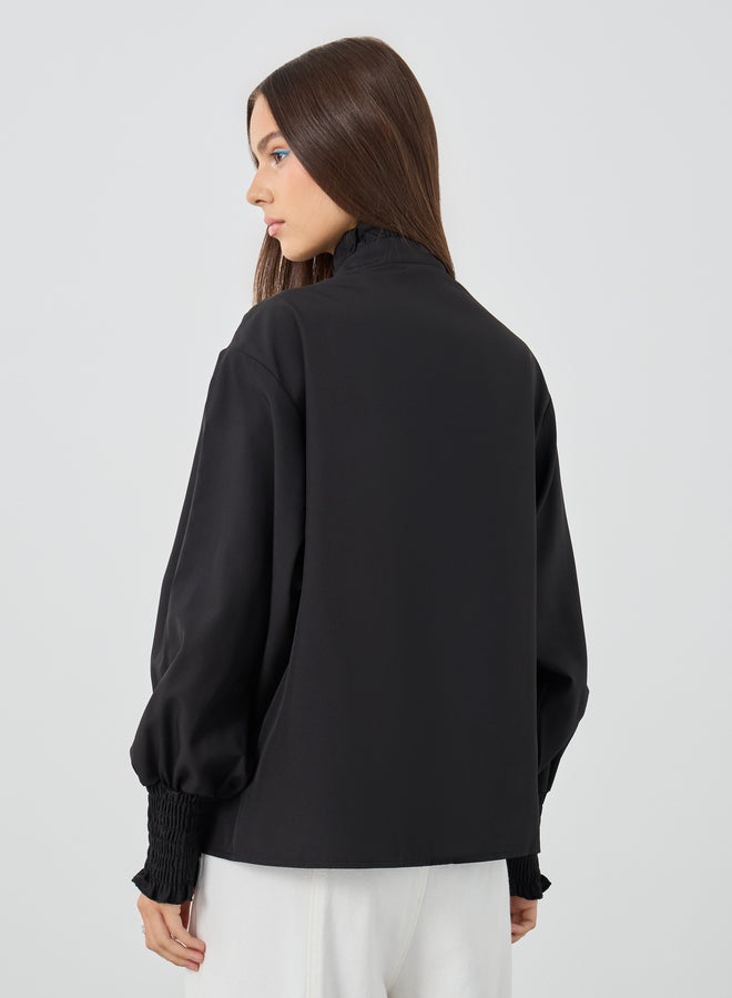 Take Two Floral Embroidery Buttoned Oversized Shirt - Image 4