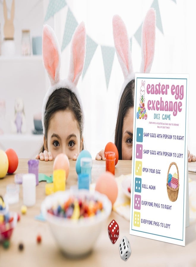 Xeqej Easter Egg Exchange Dice Game With 2 Dices, Roll A Dice Activity, Easter Egg Games, Easter Games for Family, Easter Party Activity, Fun Group Game for Family, Church, Classroom, Church, Work Party-2 - Image 4