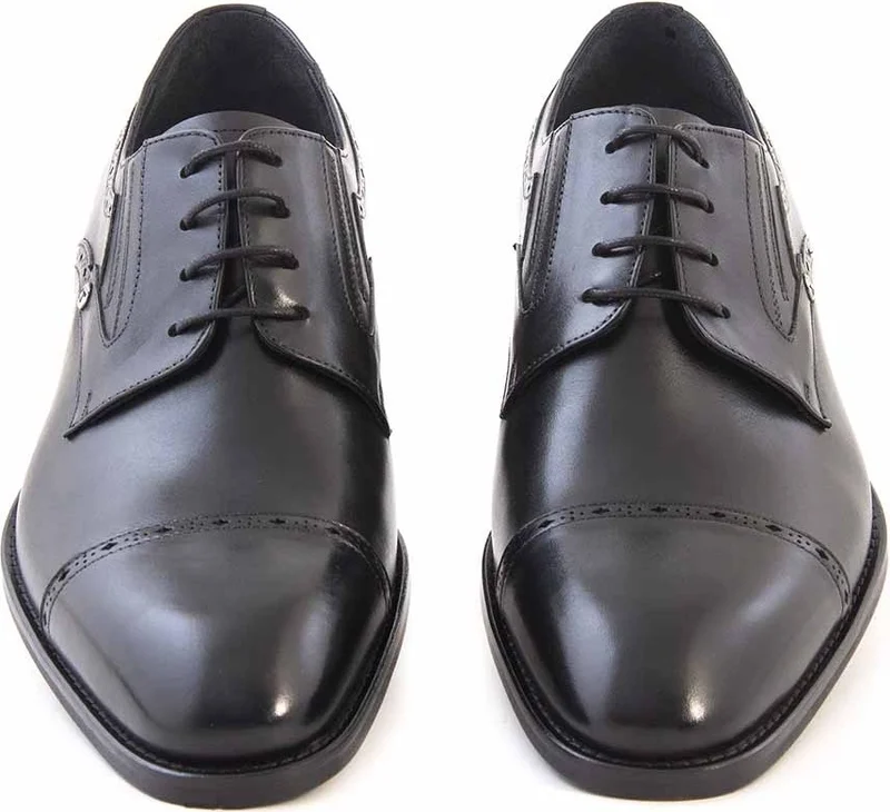 Kemal Tanca Gold Leather Laced Men's Classic Shoes 66-109