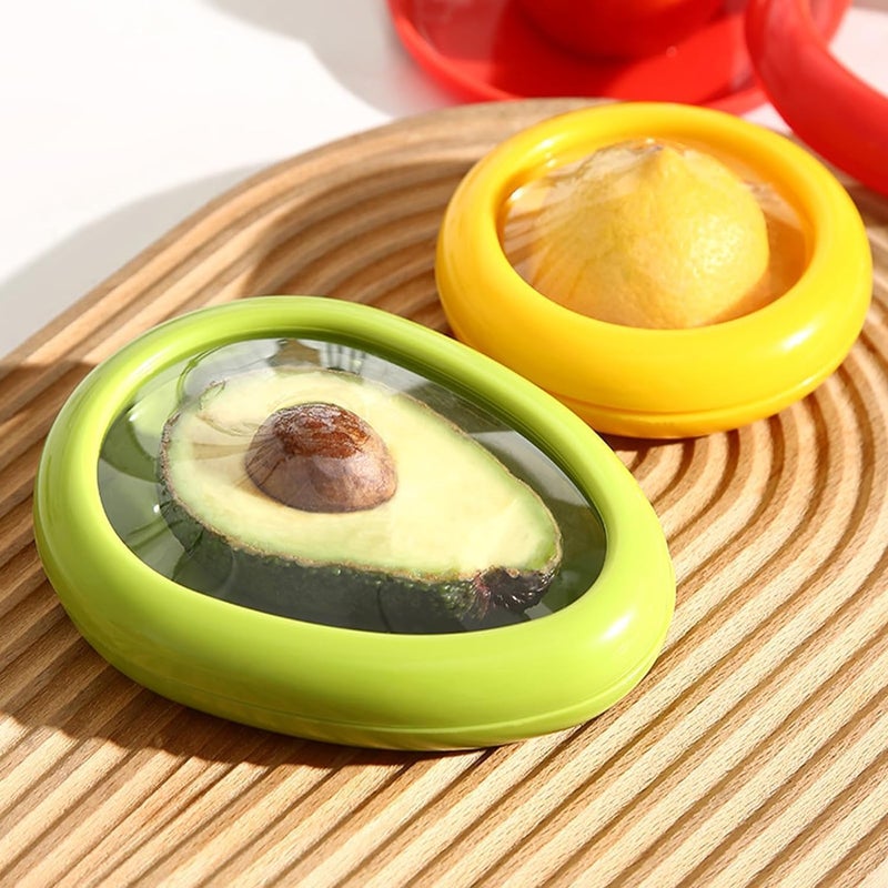 Hoxxu Hoxxu Fruit & Vegetable Anti-Oxidation Storage Covers Reusable Silicone Food Savers for Fridge Multicolor Set Veggie Keepers  - Image 3