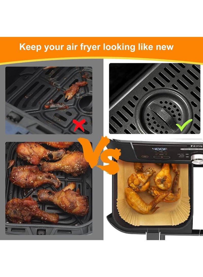 Hayat Comfort 100pcs Air Fryer Disposable Liners, Air Fryer Liners Rectangle, Air fryer Parchment Paper Liners, Air Fryer Accessories Baking Paper (22x14cm) - Image 2