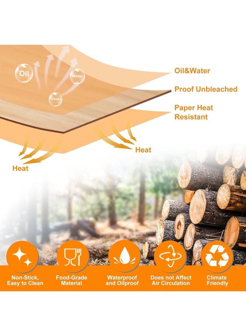 Hayat Comfort 100pcs Air Fryer Disposable Liners, Air Fryer Liners Rectangle, Air fryer Parchment Paper Liners, Air Fryer Accessories Baking Paper (22x14cm) - Image 4