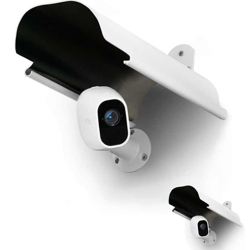 Uogw 2 Pack Sun Rain Shade Camera Cover Shield,Protective Roof for Outdoor Security Cameras for Blink,Eufy,Arlo,WyzeCam,Nest,Ring,SimpliSafe,Kasa,Aluminum Alloy Material-White - Image 1