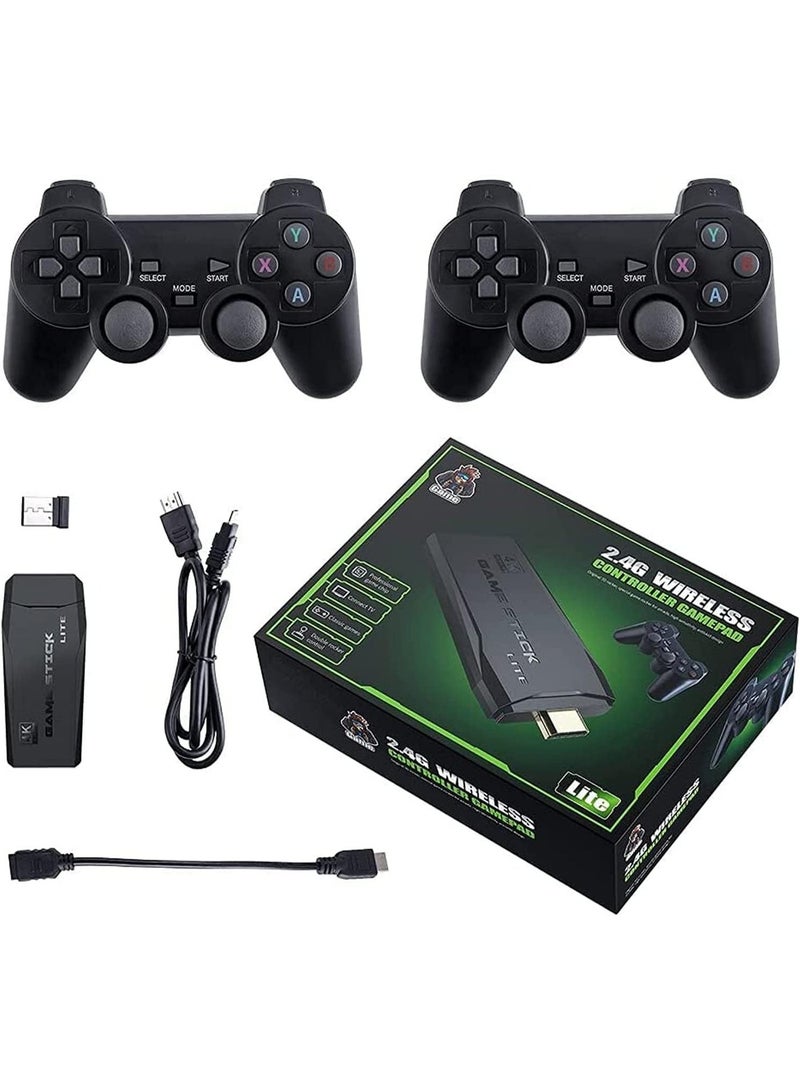 GTSOL Classic M8 Game Stick 4K Game Console with Two 2.4G Wireless Gamepads Dual Players HDMI Output Built in 3500 Classic Games Compatible with Android TV/PC/Laptop/Projector. - Image 1