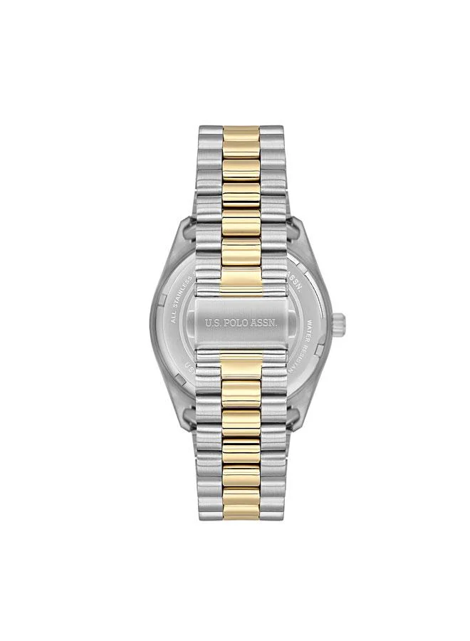 U.S. Polo Assn. Novelties Blue Dial Silver Stainless Steel Bracelet Analog Watch for Men 42mm